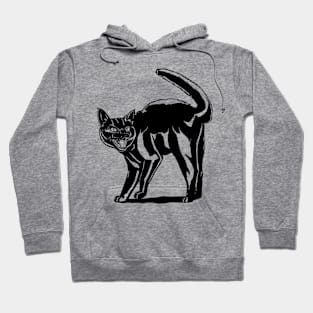 Angry Black Cat Halloween Hoodie